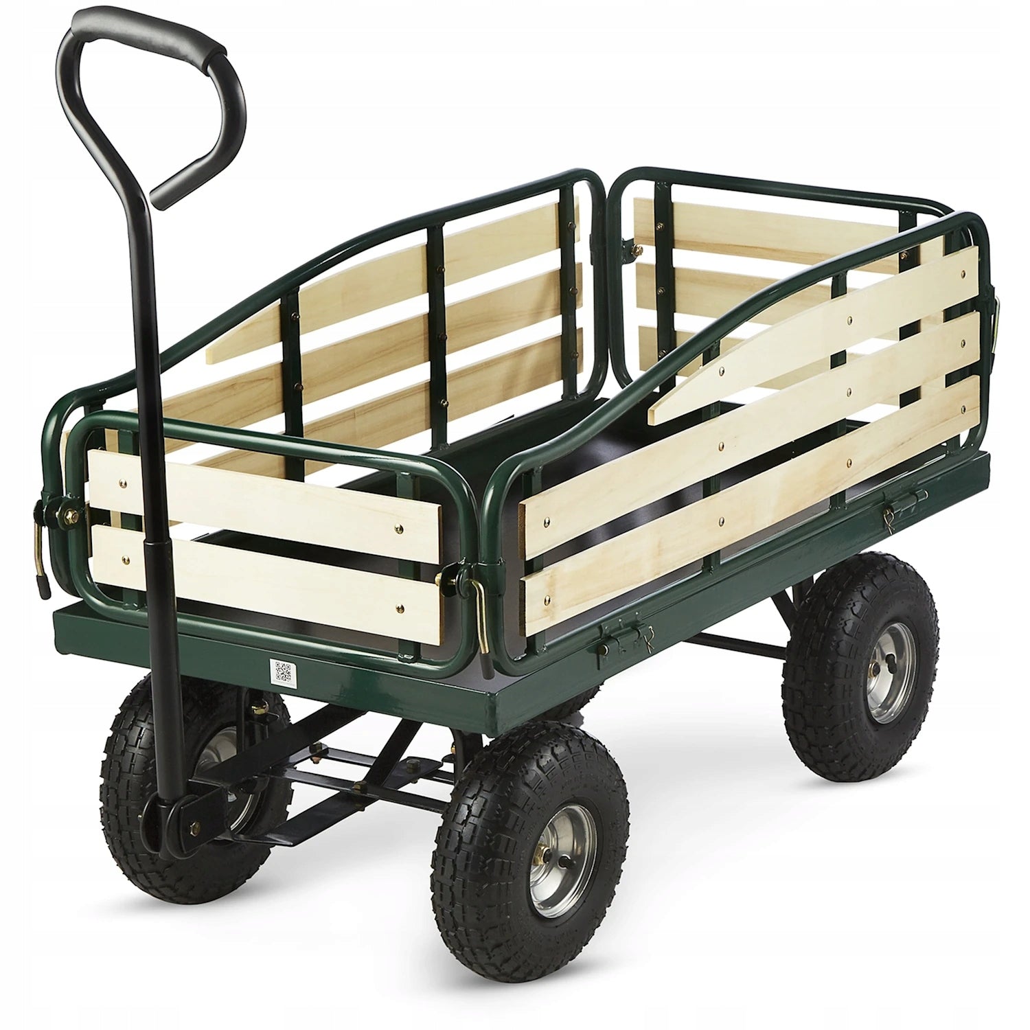 GARDEN TROLLEY HAND TRANSPORT STEEL WIDE TIRES MAT RESISTANT 300 KG Brand Waldbeck