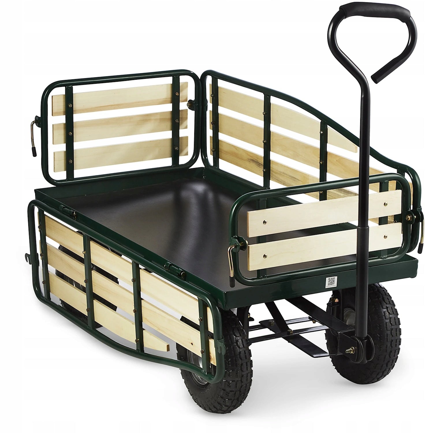 GARDEN TROLLEY HAND TRANSPORT STEEL WIDE TIRES MAT RESISTANT 300 KG Kind trolley