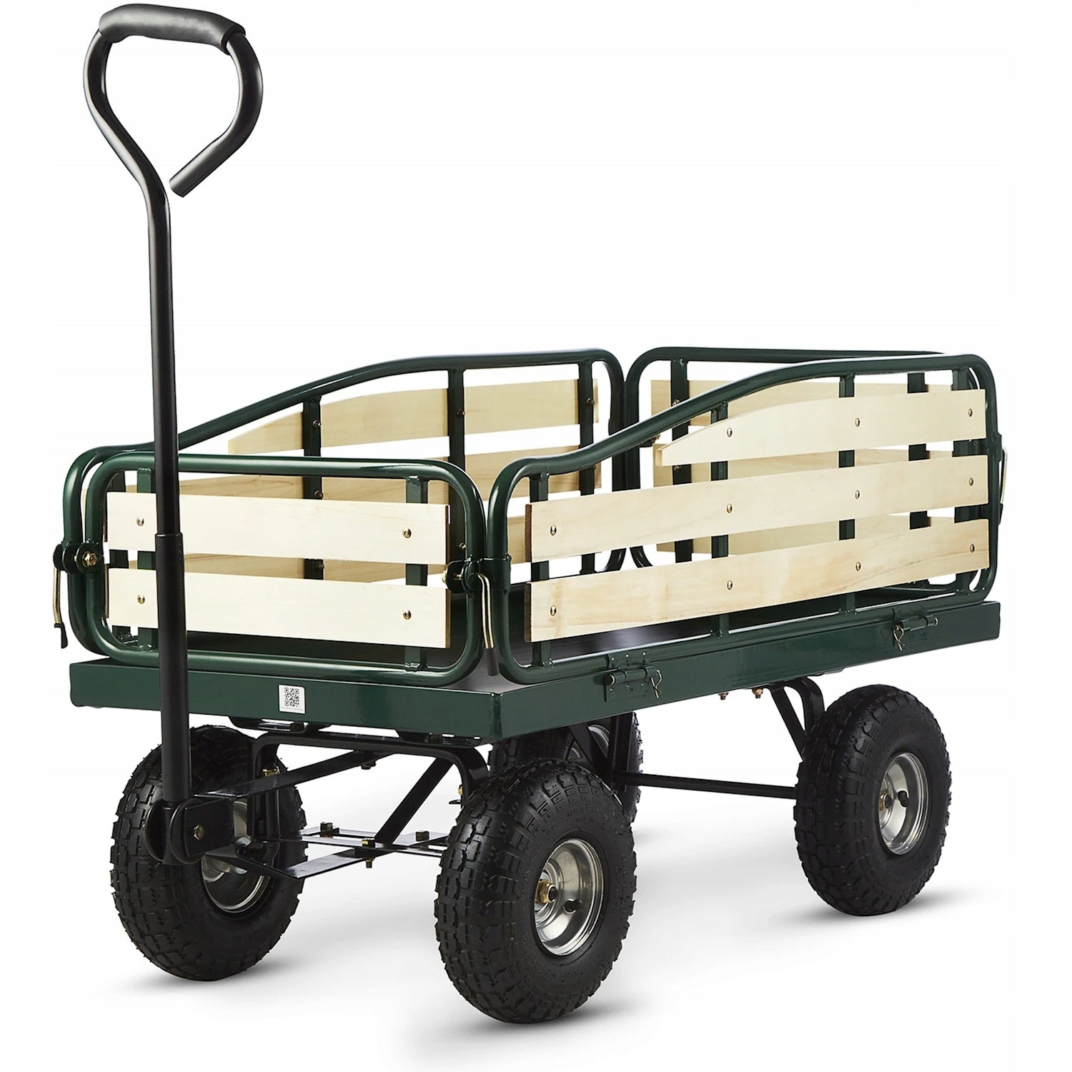 GARDEN TROLLEY HAND TRANSPORT STEEL WIDE TIRES MAT RESISTANT 300 KG