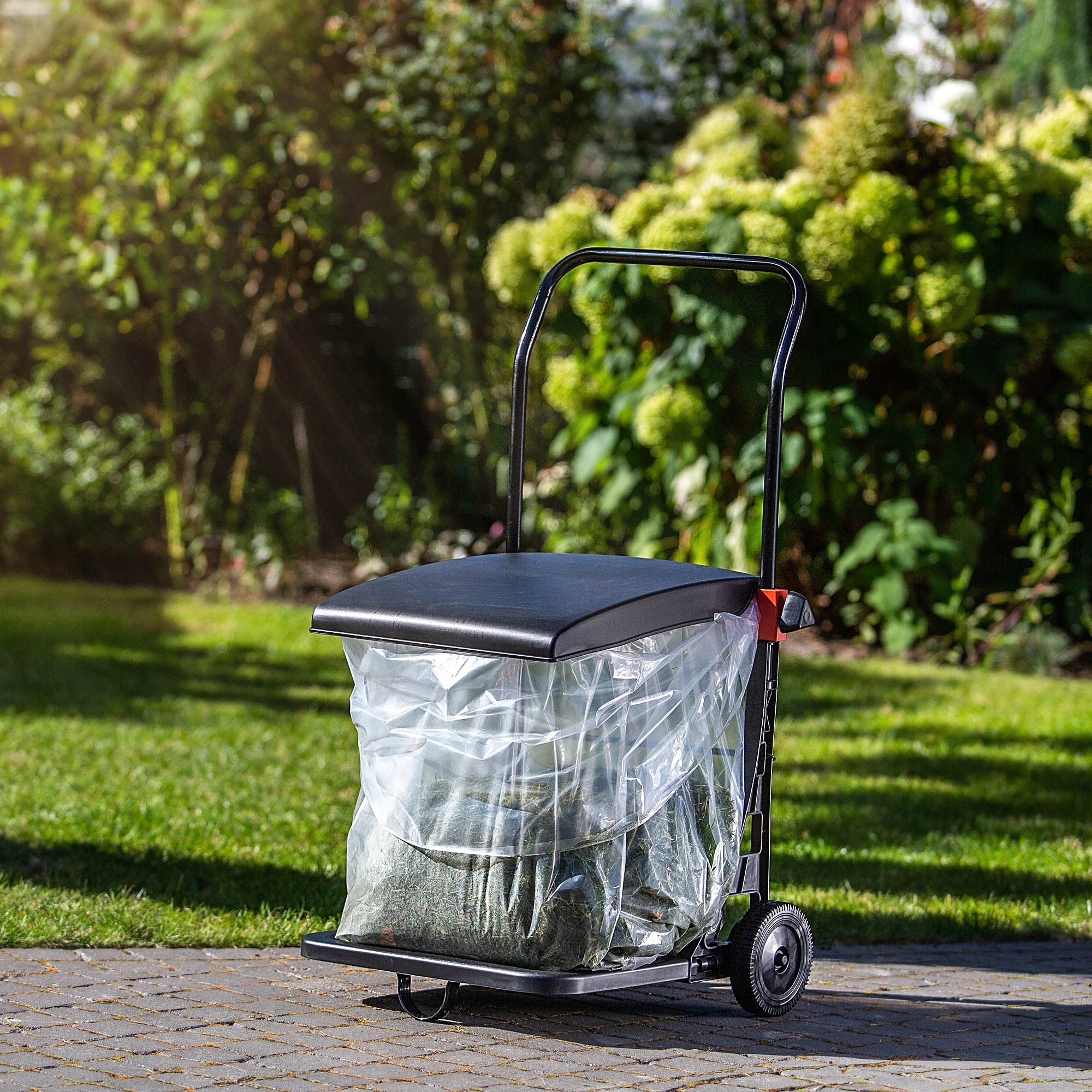 GARDEN TROLLEY ON WHEELS BASKET 80L ON LEAVES GRASS WASTE FRAME STRONG Brand Kadax