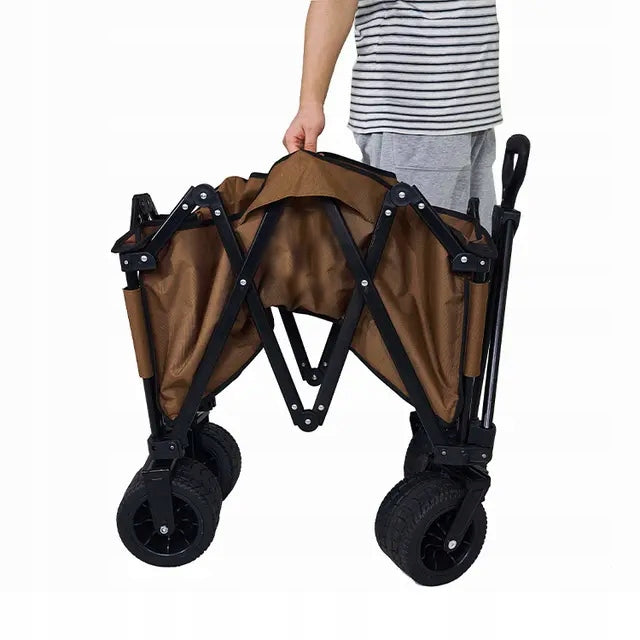GARDEN TROLLEY TOURIST BEACH TRANSPORT ON THICK WHEELS FOLDING Packaging status original