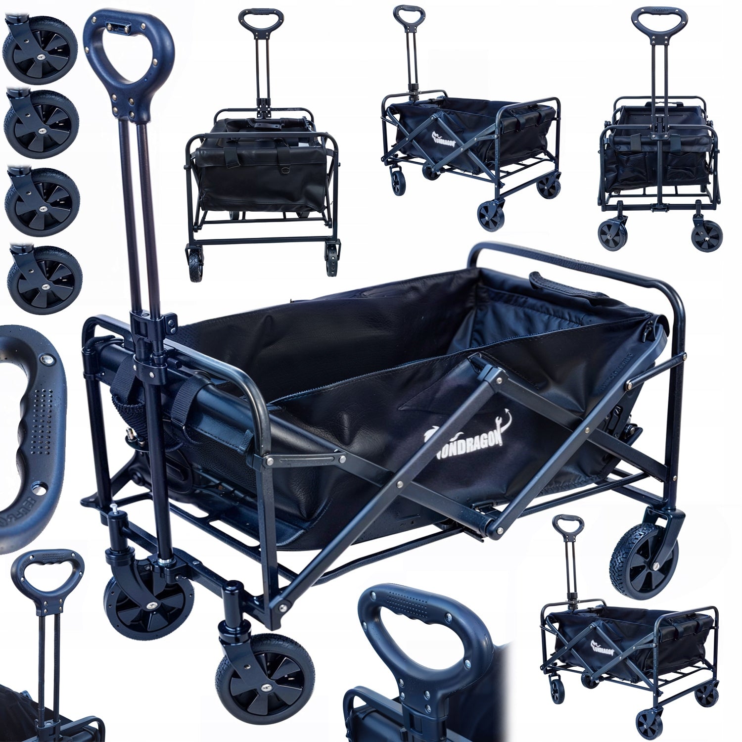 GARDEN TROLLEY TOURIST TRANSPORT FOLDING BEACH SHOPPING POWER 80KG