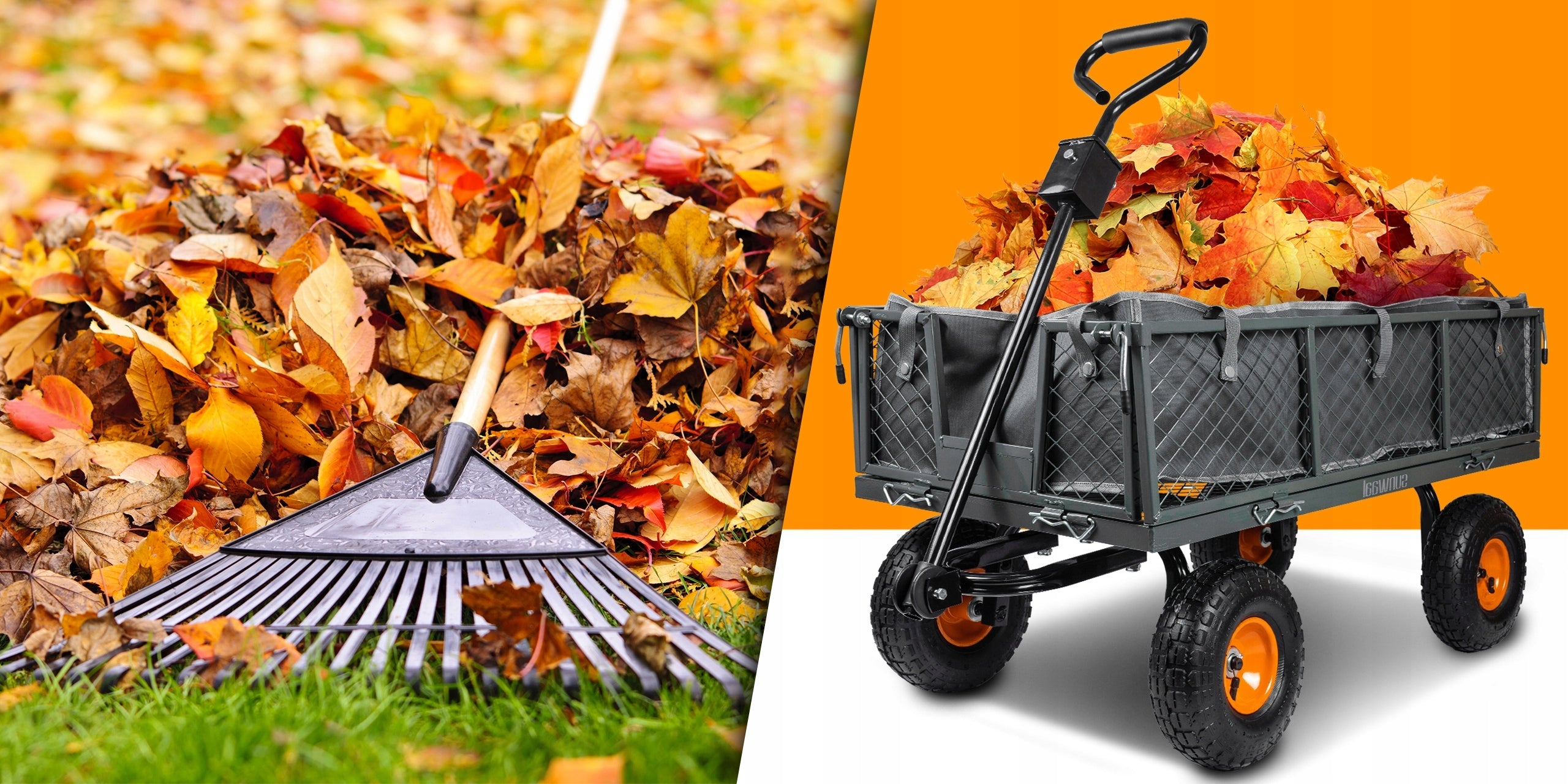 GARDEN TROLLEY TRAILER WHEELBARROW BLACK TARPAULIN 100L 400KG TRANSPORT Packaging status original