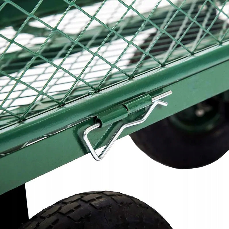 GARDEN TROLLEY TRAILER WHEELBARROW GREEN TARPAULIN 100L 400KG TRANSPORT Customs tariff code 87168000