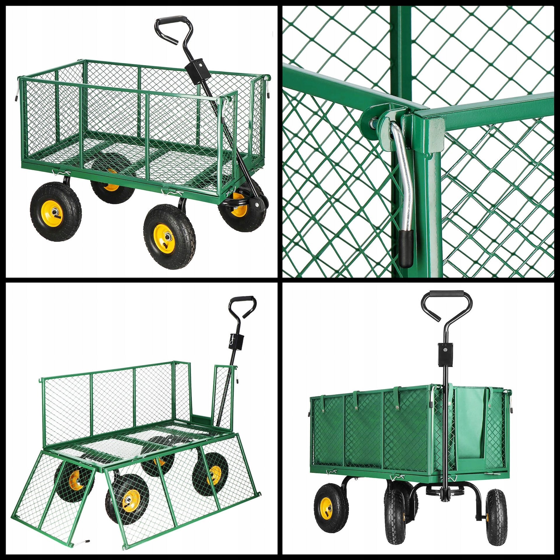 GARDEN TROLLEY TRANSPORT FOLDING TOURIST BEACH 250L TRAILER Kind trolley
