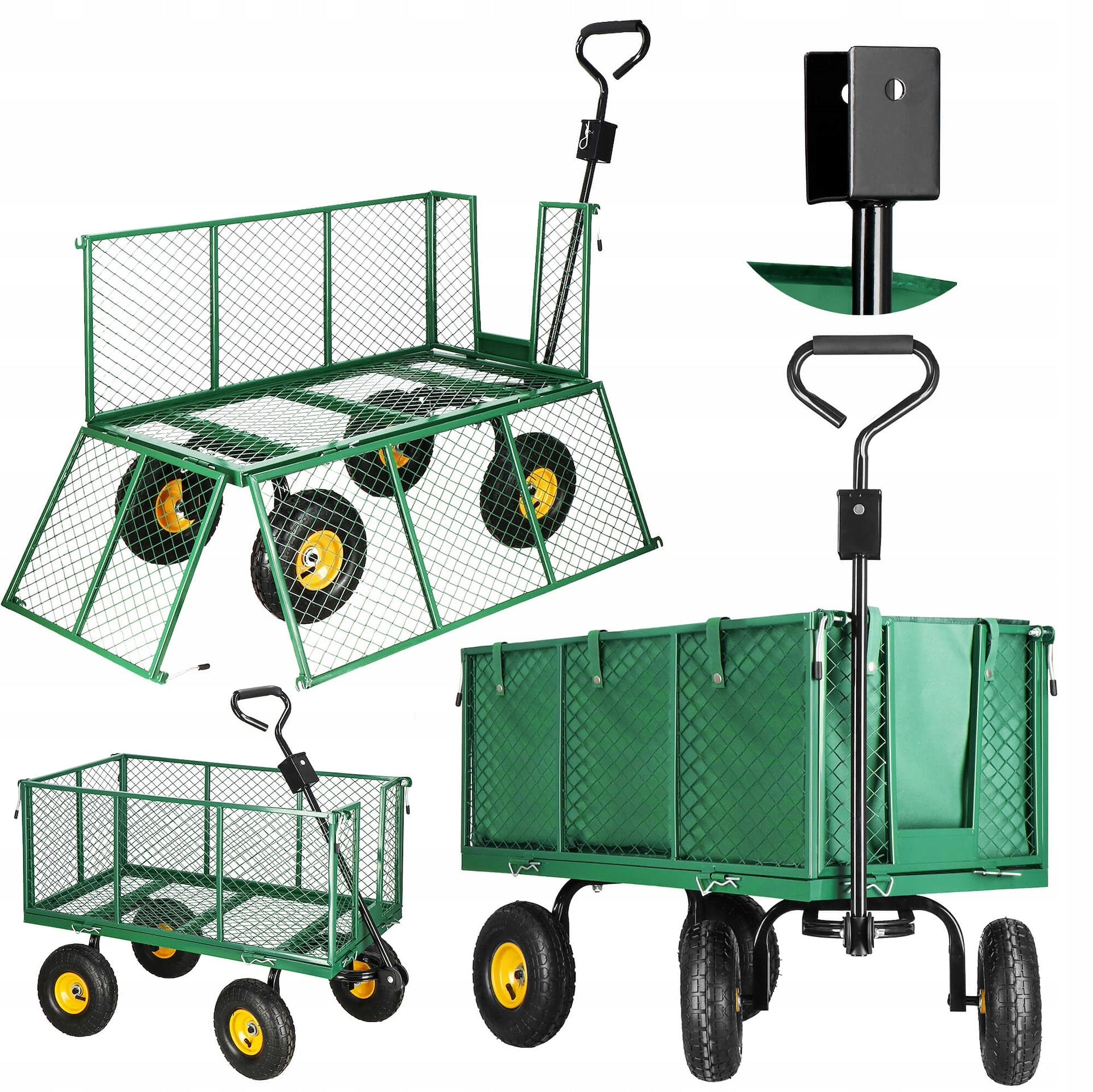 GARDEN TROLLEY TRANSPORT FOLDING TOURIST BEACH 250L TRAILER Packaging status original