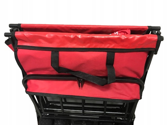 GARDEN TROLLEY TRANSPORT TOURIST FOLDING BEACH PUMPED WHEELS RED Brand DMS