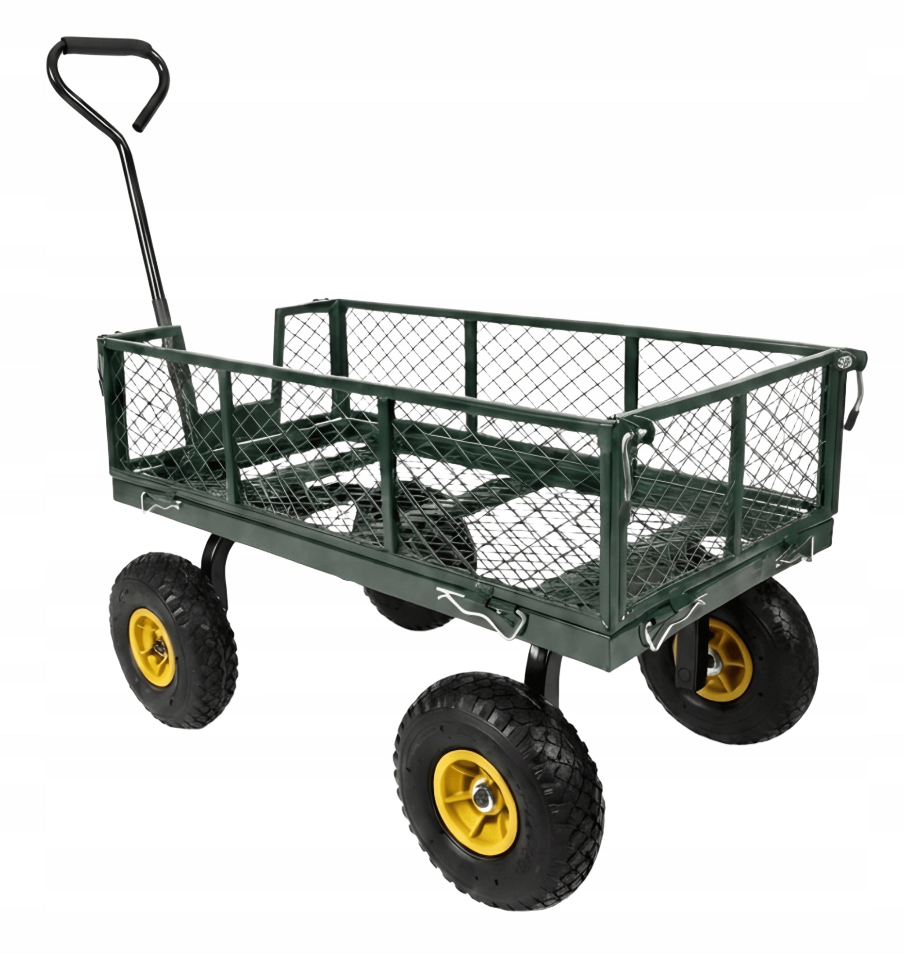 GARDEN TROLLEY TRANSPORT TRAILER WHEELBARROW 3in1 FOLDING SIDES LARGE WHEELS Manufacturer code WZ2OGROD