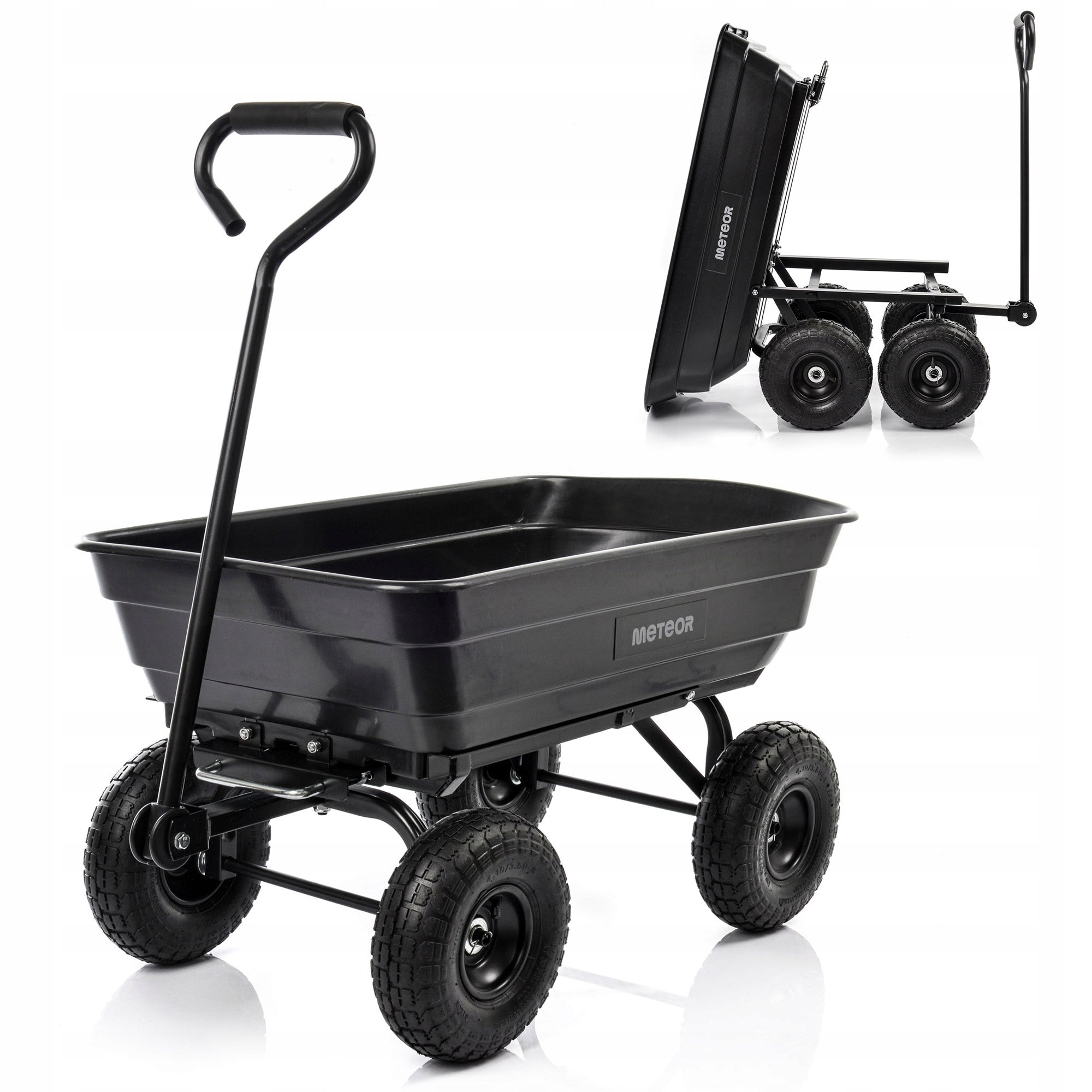 GARDEN TROLLEY TRANSPORT WHEELBARROW DUMP TRUCK 3in1 METEOR up to 250 kg large wheels Packaging status original