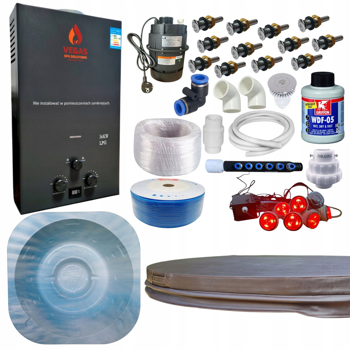 GARDEN TUB MOUNTING KIT PREMIUM PLUS JAcuzzi SPA Acrylic Cartridge