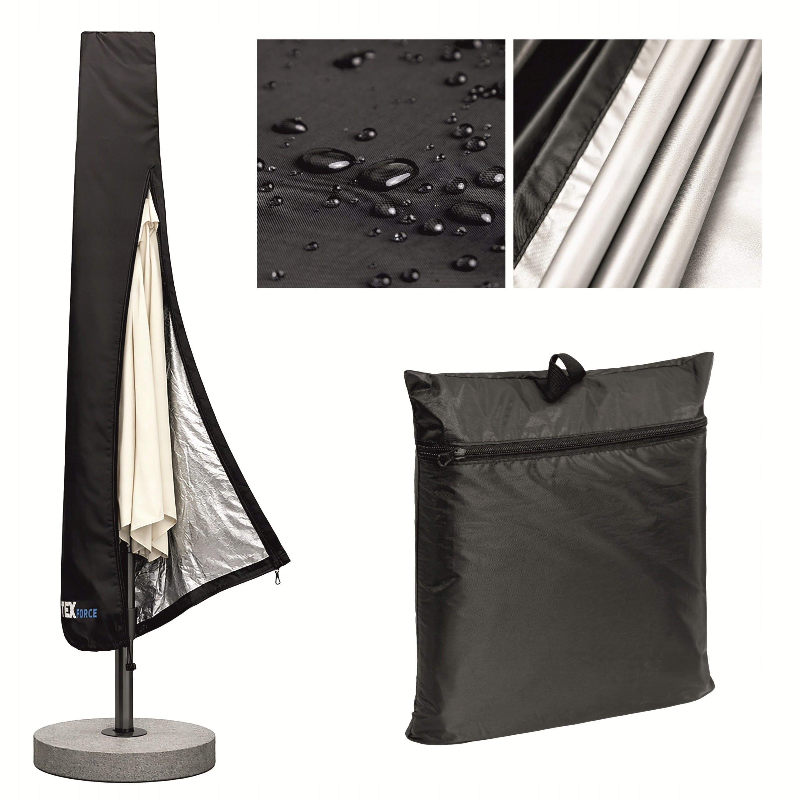 GARDEN UMBRELLA COVER Waterproof Tarpaulin Universal Size 260