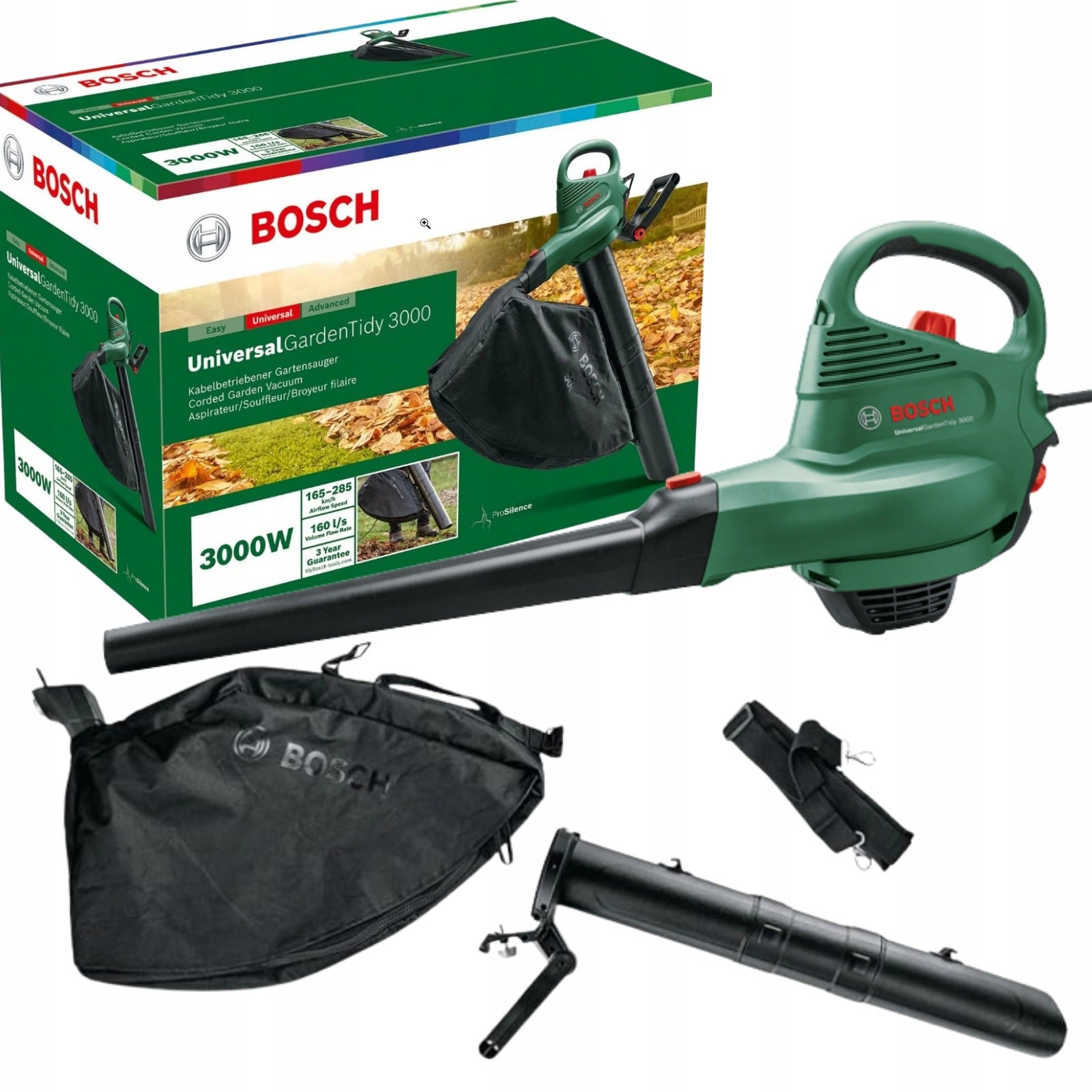GARDEN VACUUM CLEANER FOR LEAVES + BLOWER UNIVERSALGARDENTIDY 3000 BOSCH