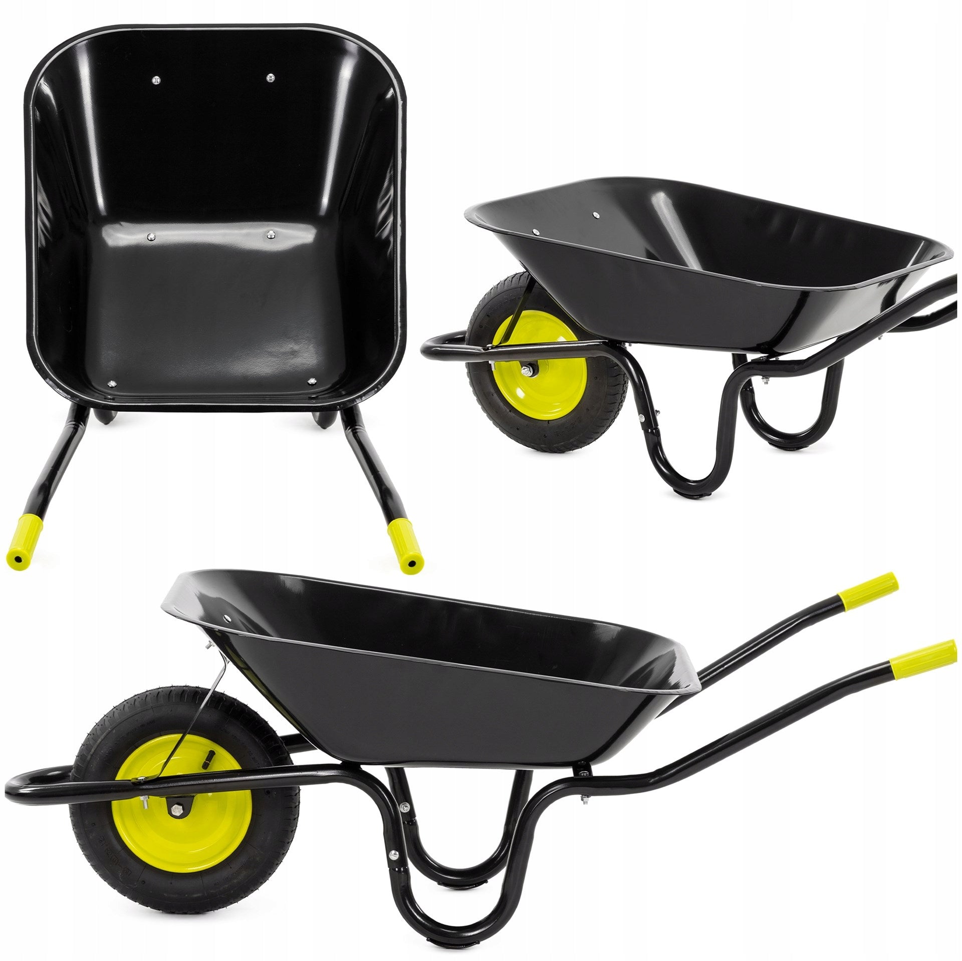 GARDEN WHEELBARROW 120L STRONG WHEELBARROW FULL WHEEL TIRE TRANSPORT TROLLEY STEEL EAN (GTIN) 5908455311700