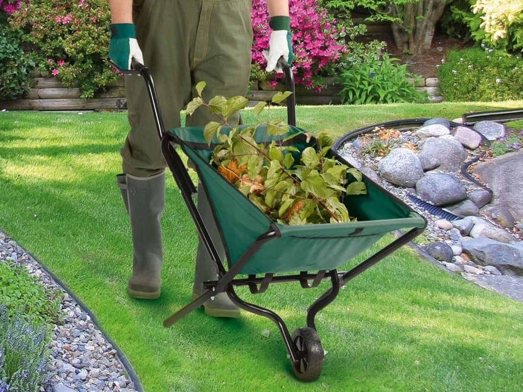 GARDEN WHEELBARROW FOLDING TROLLEY LIGHT TRANSPORT PORTABLE LIGHT MALA Brand no brand