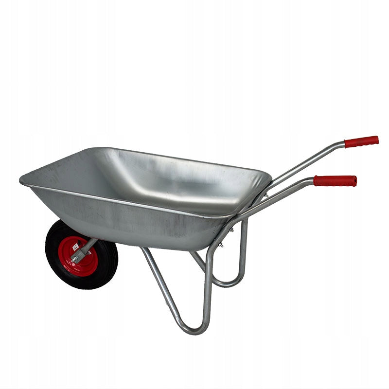 GARDEN WHEELBARROW GALVANIZED 80L Transport Trolley METAL Wheel SOLID EAN (GTIN) 5902622832319
