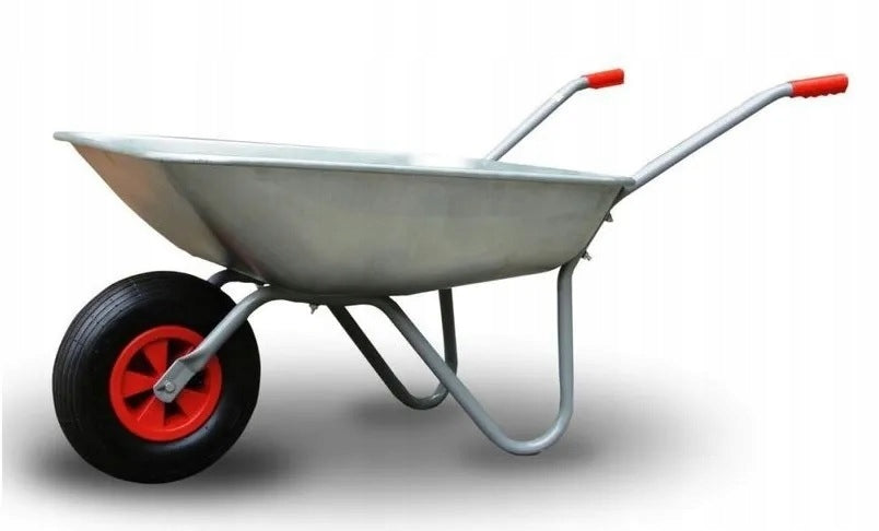 GARDEN WHEELBARROW LIGHT GALVANIZED TRANSPORT GARDEN TROLLEY 120 L / 80L Packaging status original