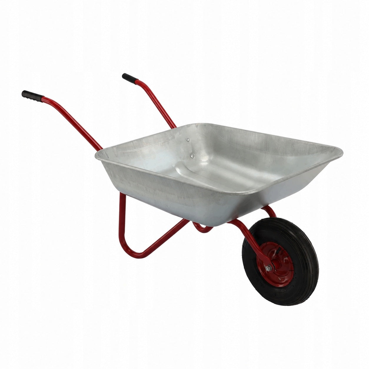GARDEN WHEELBARROW LIGHT GALVANIZED WITH METAL WHEEL 80/120 kg STRONG