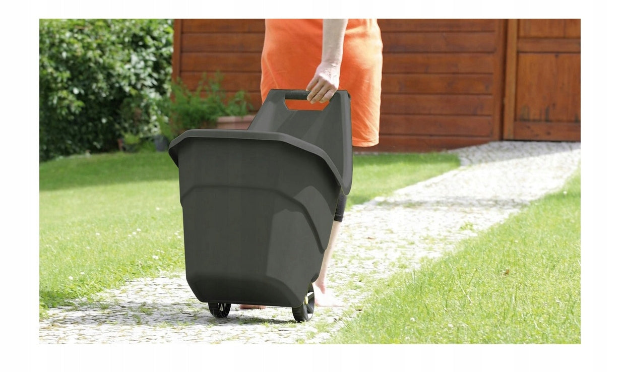 GARDEN WHEELBARROW LIGHTWEIGHT PLASTIC STRONG TWO-WHEELED TROLLEY FOR GARDEN 55L Manufacturer code IWO55C-S411