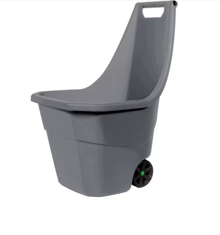 GARDEN WHEELBARROW PLASTIC TWO-WHEELED LIGHT GARDEN TROLLEY 55L