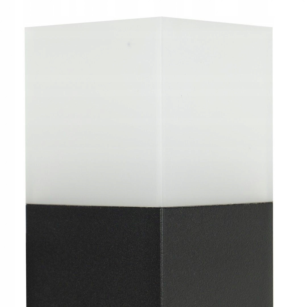 GARDEN lamp standing black square post lighting CUBE 33cm E27 Color black