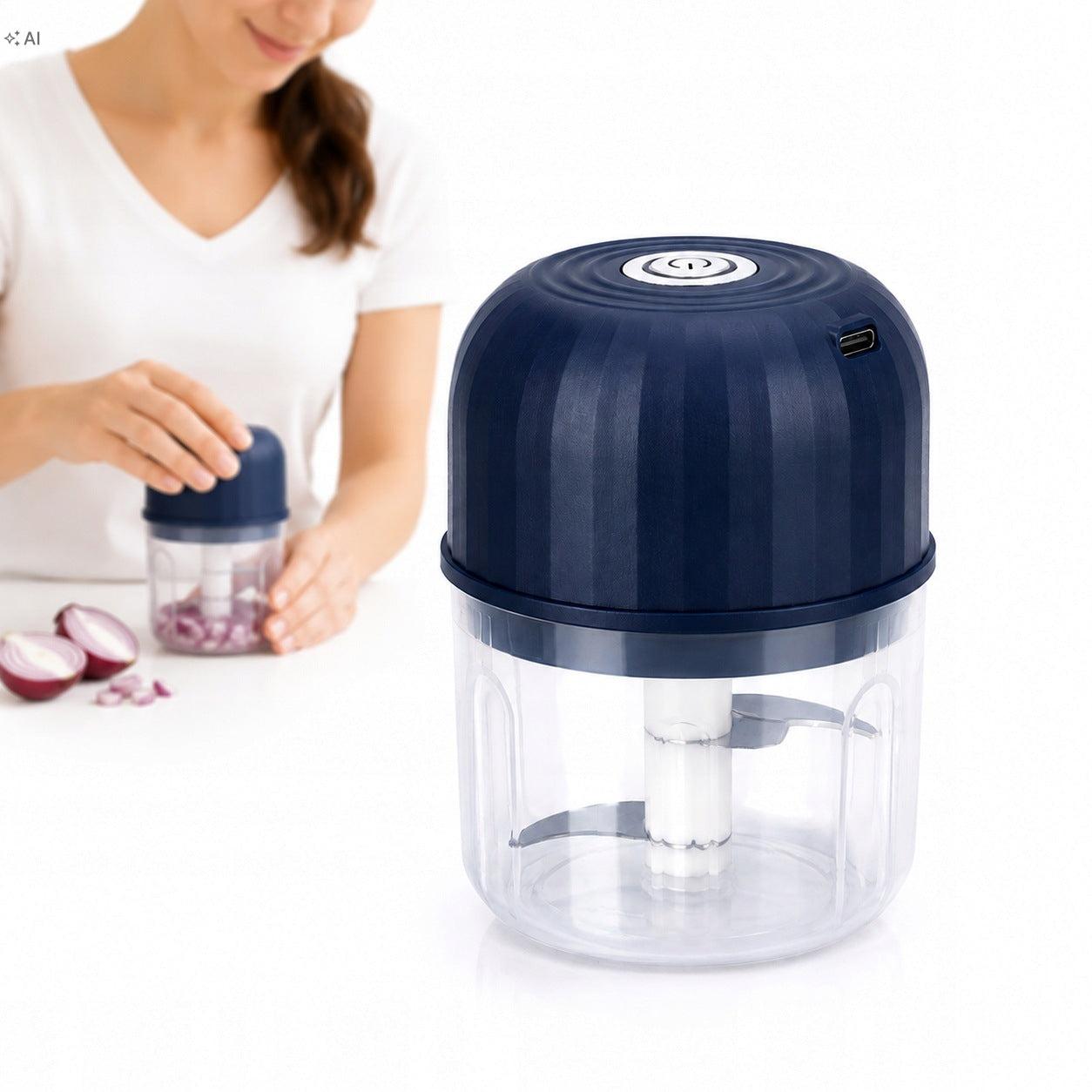 GARLIC ONION VEGETABLE CHOPPER MINI ELECTRIC SHREDDER
