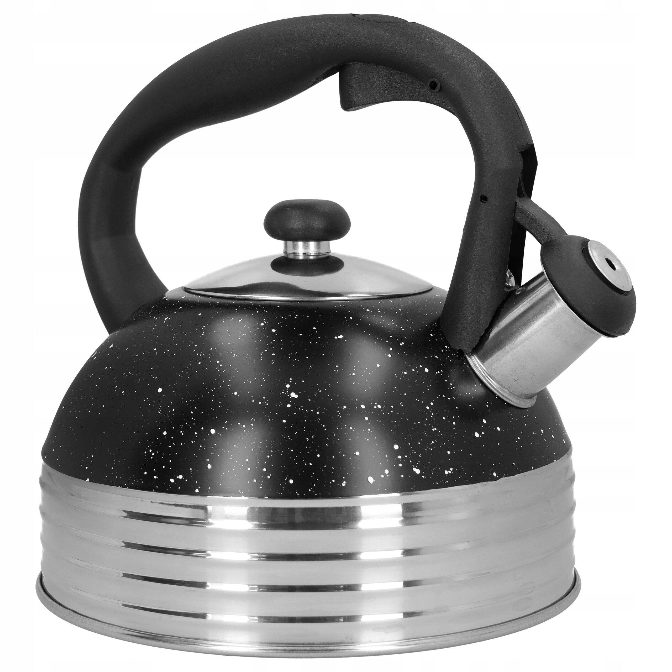 GAS AND INDUCTION KETTLE 2,5l black steel with retro style whistle Manufacturer code czarny czajnik