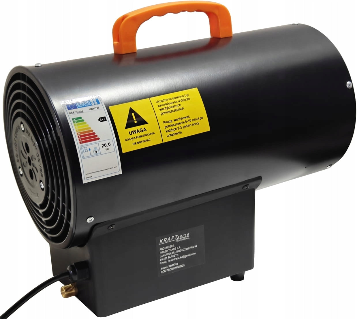 GAS HEATER 20kW 0,7BAR 230V KD11703 Packaging status original