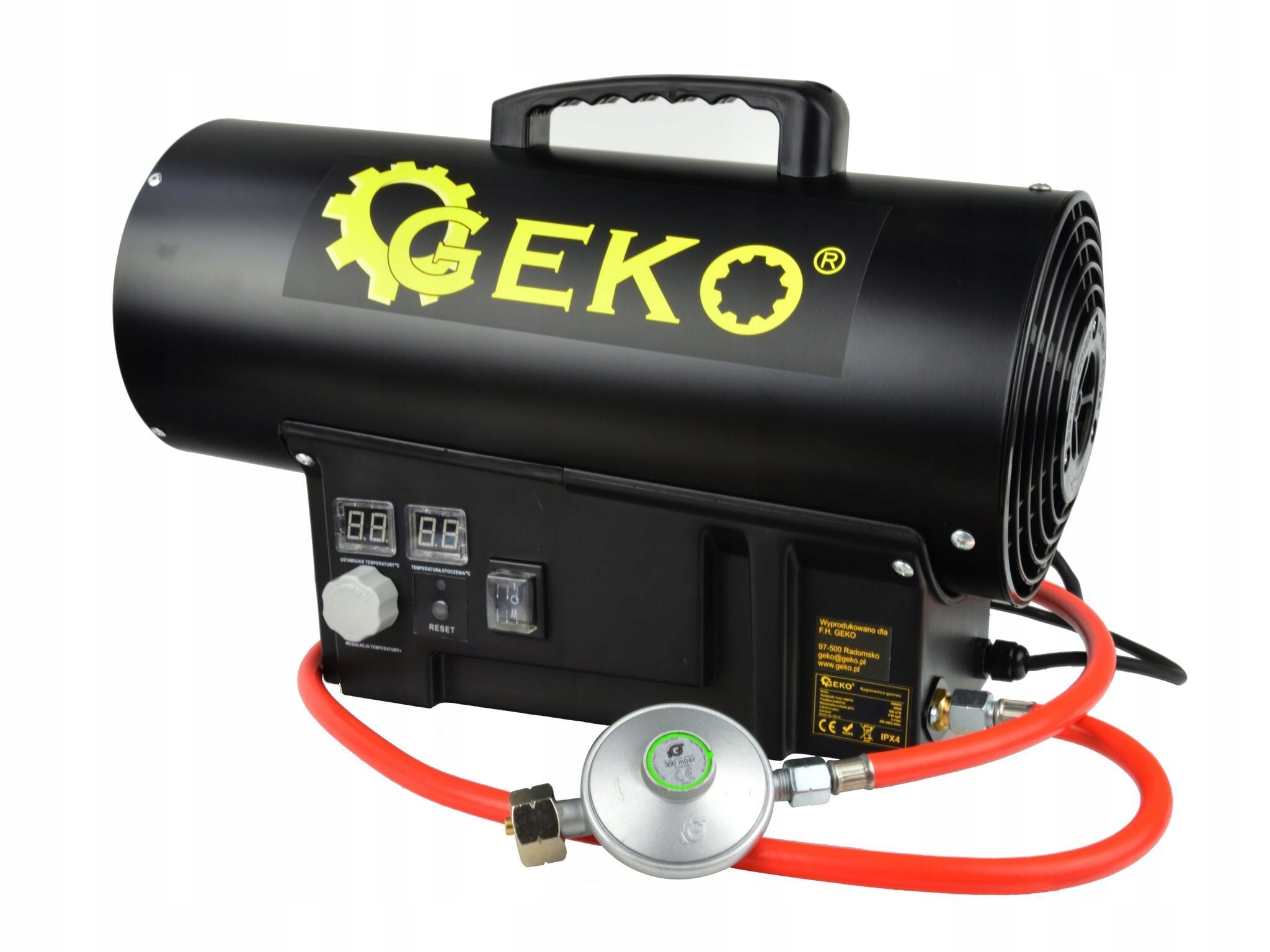 GAS HEATER BLACK TURBO BLOWER 20KW+TERMO Packaging status original