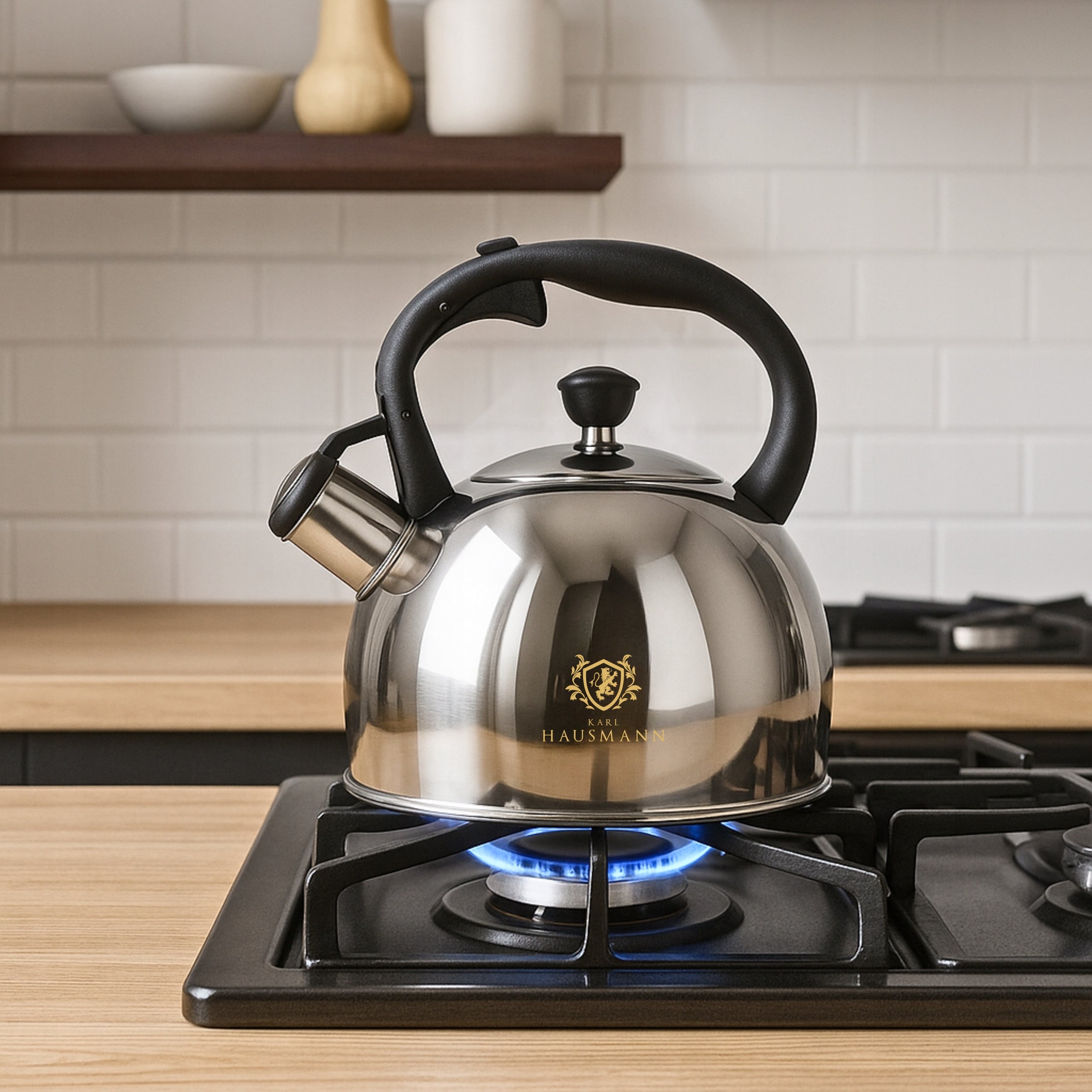 GAS KETTLE 1,8L SILVER WITH WHISTLE +HANDLE INDUCTION STAINLESS STEEL Manufacturer code 5905155024077
