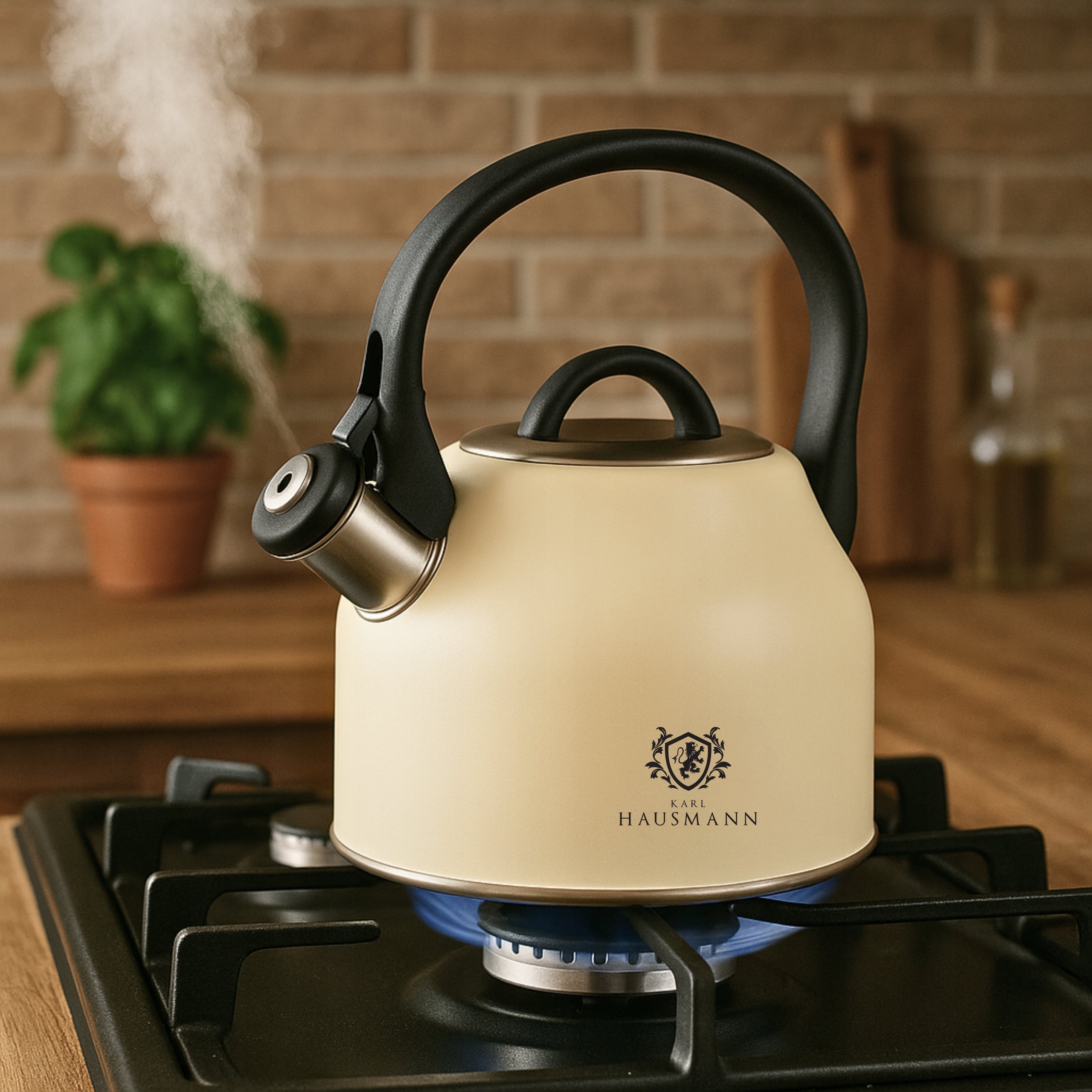 GAS KETTLE 2,3L CREAM WITH WHISTLE +HANDLE INDUCTION STEEL Manufacturer code 5905155031143