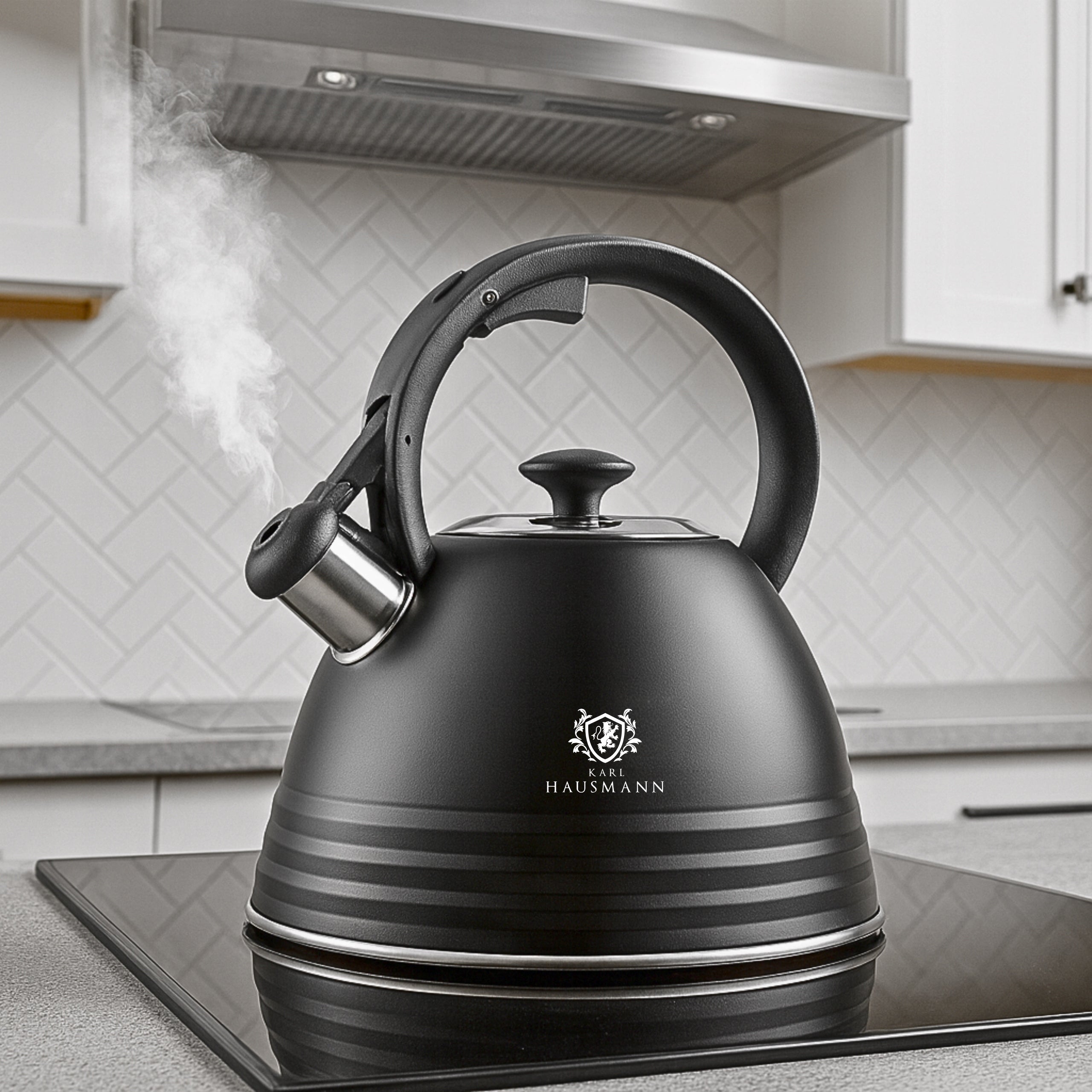 GAS KETTLE 3L KETTLE WITH WHISTLE COVER STEEL INDUCTION BLACK LARGE EAN (GTIN) 5905155032744