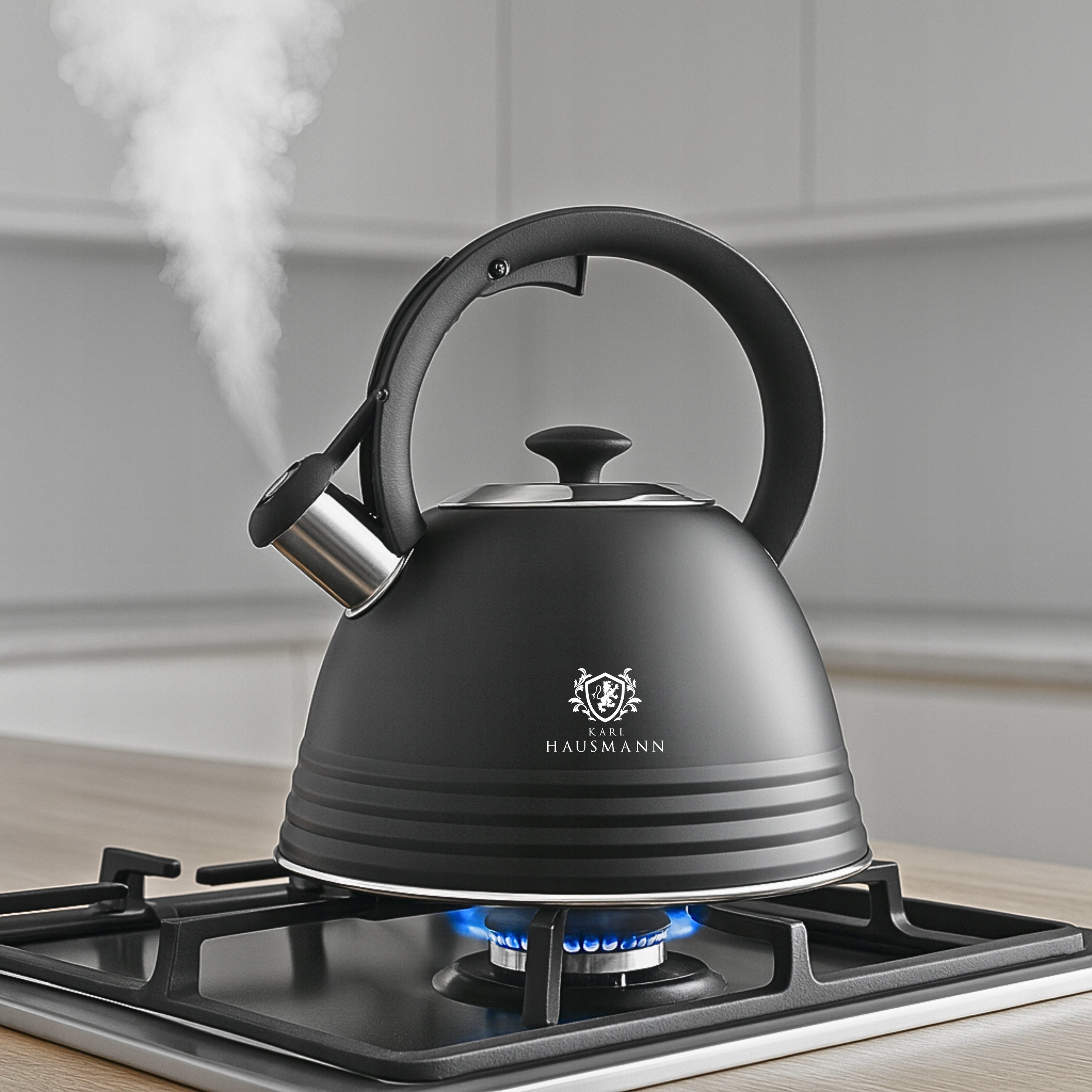 GAS KETTLE 3L KETTLE WITH WHISTLE COVER STEEL INDUCTION BLACK LARGE Manufacturer code 5905155032744