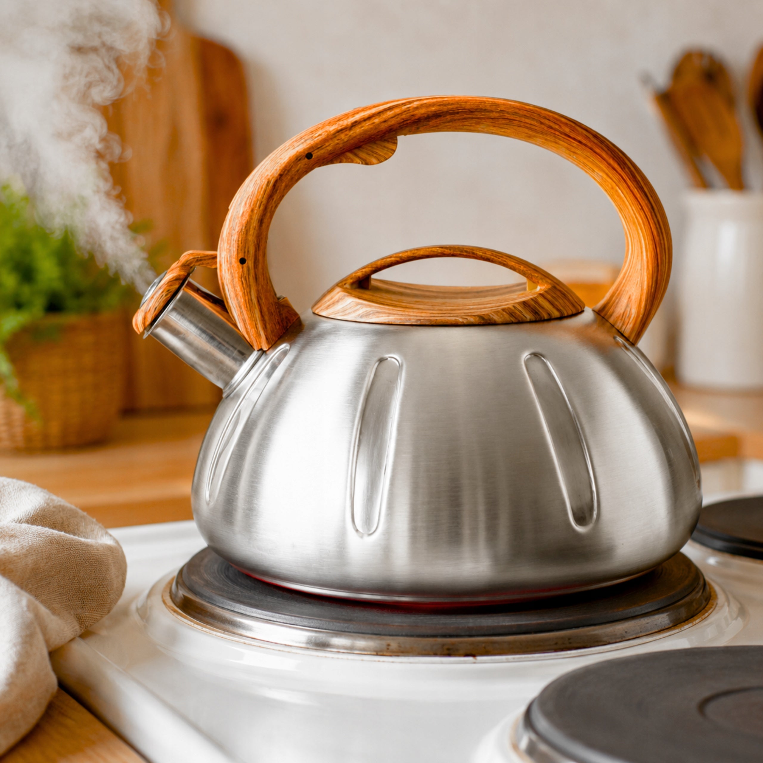 GAS KETTLE 3L KETTLE WITH WHISTLE COVER STEEL INDUCTION SILVER INOX Manufacturer code 5905155025623