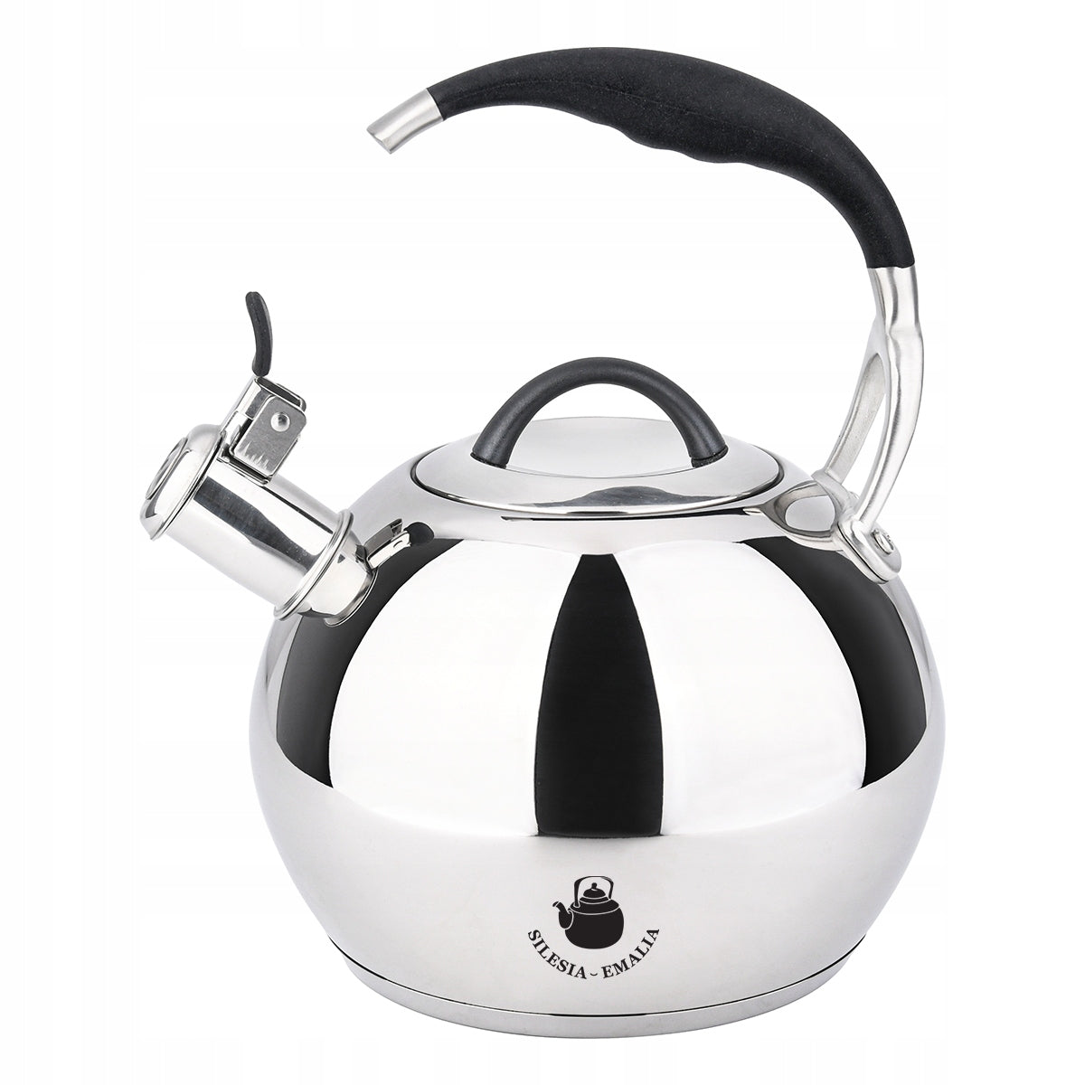 GAS KETTLE 3L KETTLE WITH WHISTLE COVER STEEL INDUCTION SILVER STEEL