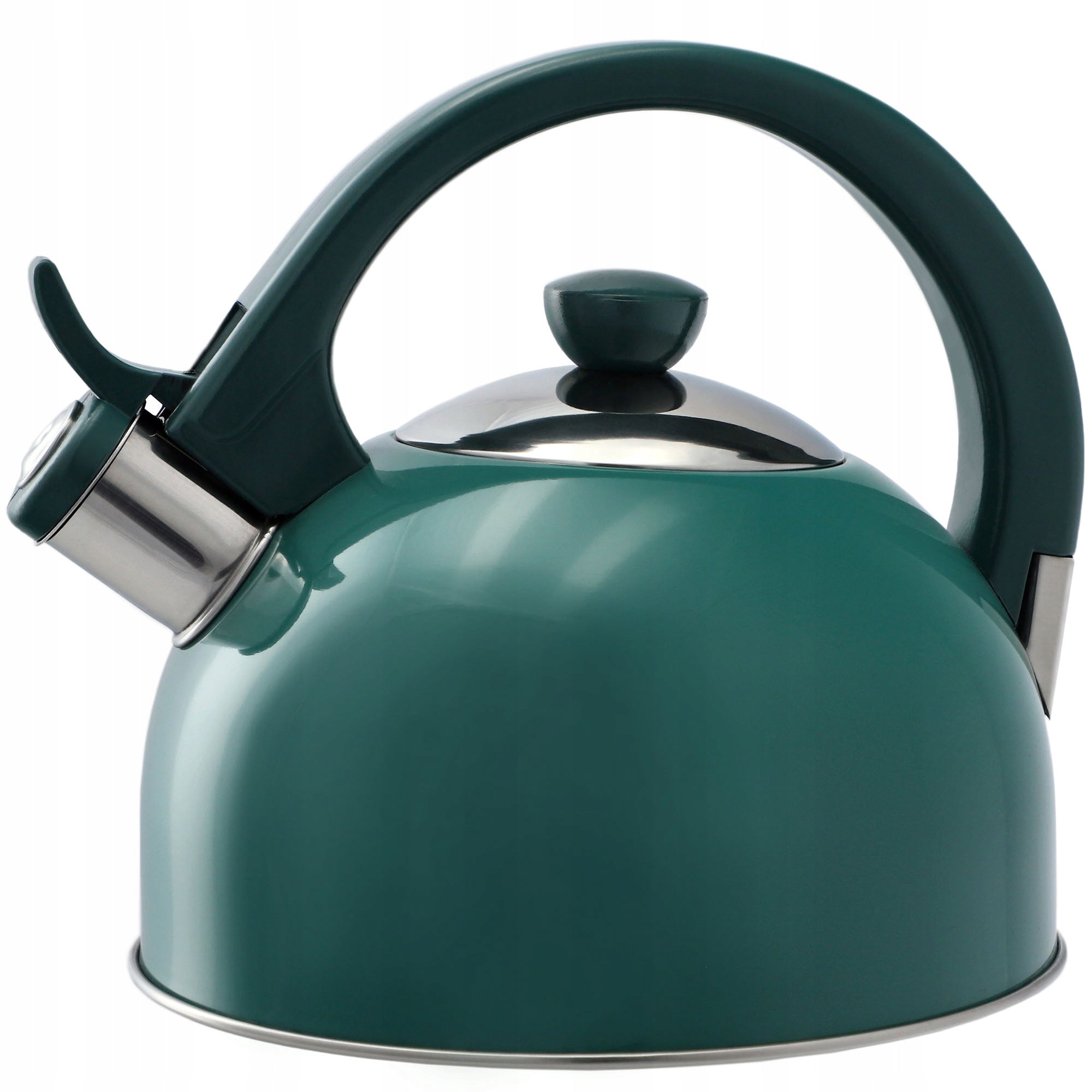 GAS KETTLE INDUCTION KETTLE WITH WHISTLE 1,7L TRADITIONAL GREEN STEEL