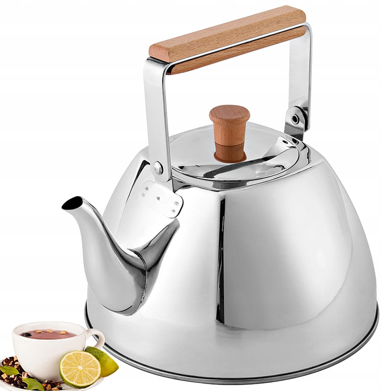 GAS KETTLE INDUCTION MODERN STEEL induction 2L SILVER BRONZE