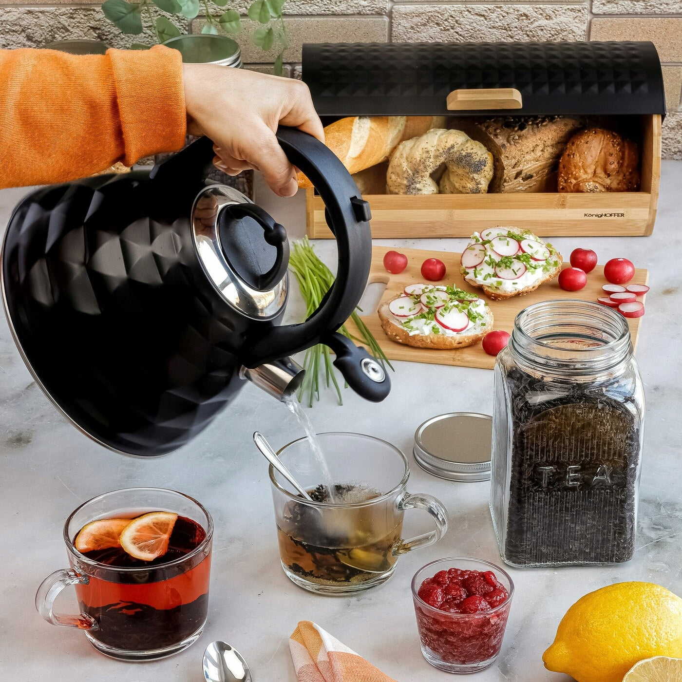 GAS KETTLE INDUCTION Traditional with WHISTLE Stainless Tadar Crystal 3 l Manufacturer code 5903313418669
