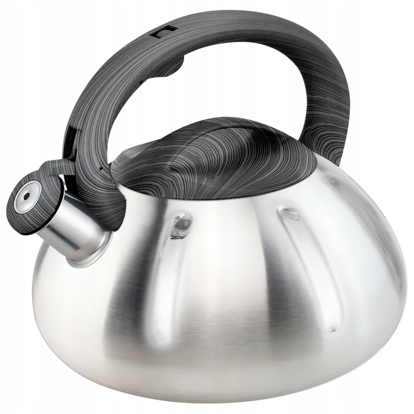 GAS KETTLE SILVER 3L WITH WHISTLE COVER HANDLE STEEL INDUCTION Packaging status original