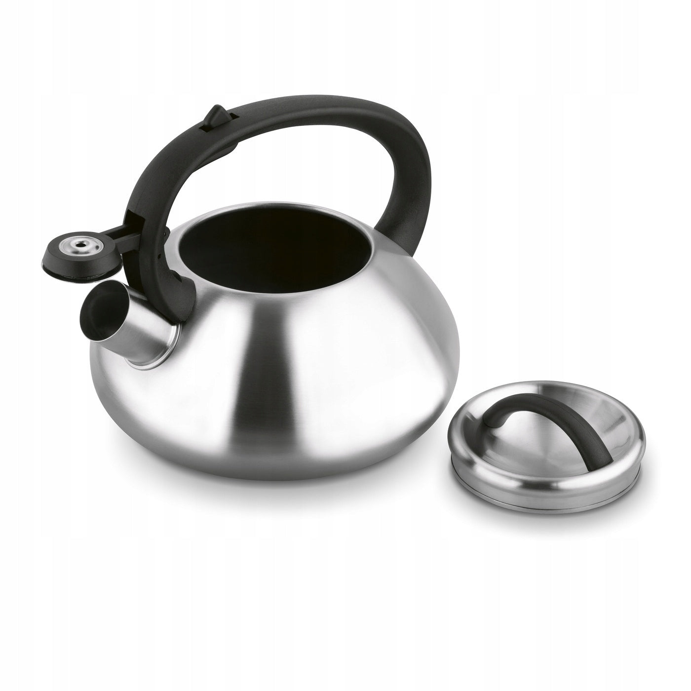 GAS KETTLE WITH WHISTLE Induction Steel Silver SATIN Tadar Vita 2 l Packaging status original