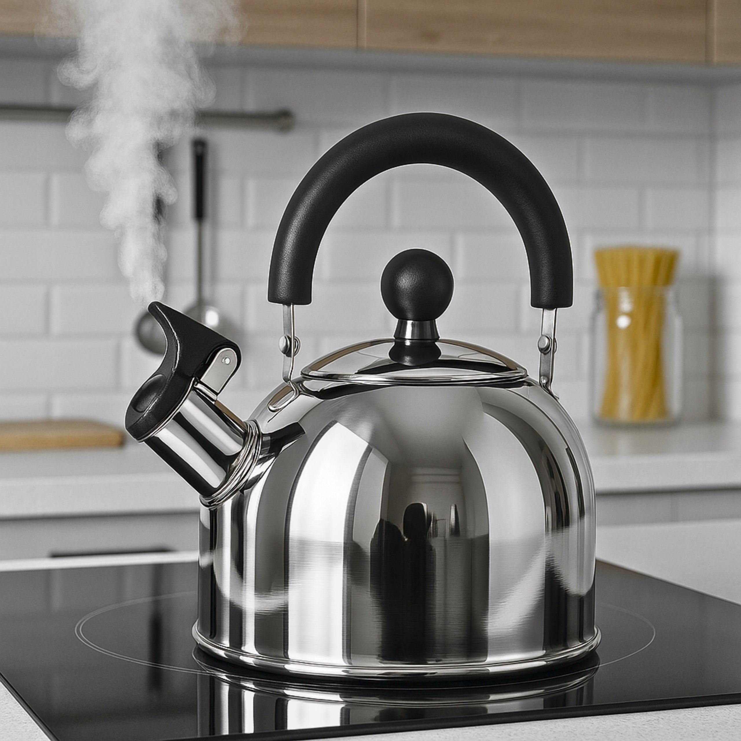 GAS KETTLE WITH WHISTLE LID 2L STEEL INDUCTION SILVER Manufacturer code CZAJNIK na GAZ CZAJNIK 1,5L z GWIZDKIEM STAL