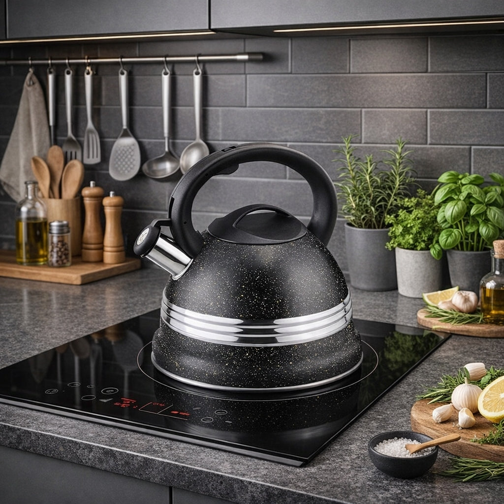 GAS KETTLE elegant traditional steel induction BLACK 3L Manufacturer code 04037B