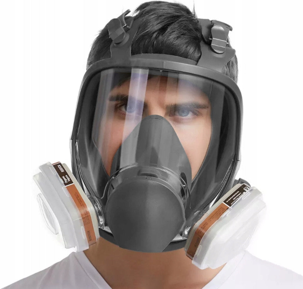GAS MASK MJ-4006 PROTECTIVE +2x CARBON CARTRIDGES + 12x FILTERS