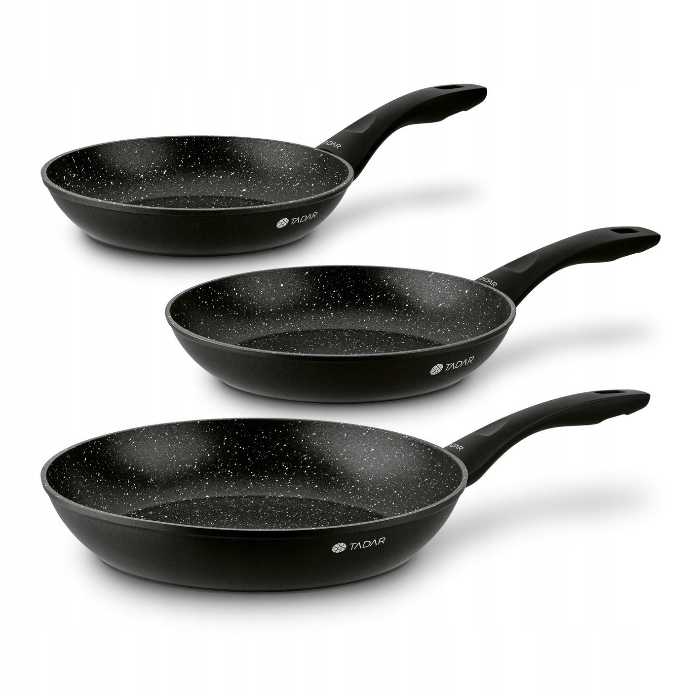 GAS PAN SET Non stick SOLID BLACK Tadar Erlan 20/24/28 Packaging status original