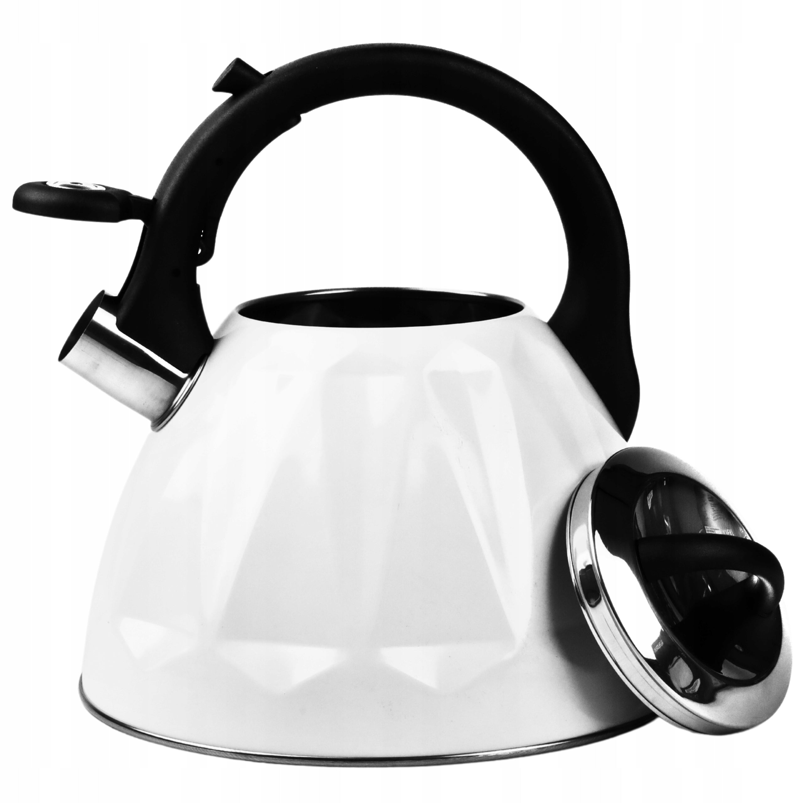 GAS STEEL KETTLE 3L WHITE KETTLE WITH WHISTLE COVER STEEL INDUCTION Manufacturer code 5905155022325