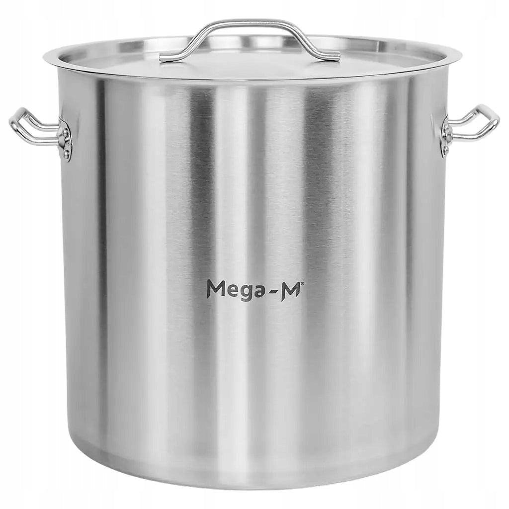 GASTRONOMIC POT WITH LID FOR INDUCTION STAINLESS STEEL 50L 40x40