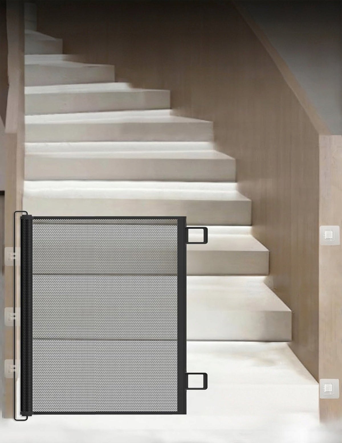 GATE SLIDING BARRIER 130X78CM FOR KITCHEN AND STAIRS, PROTECTION Kind tension extended