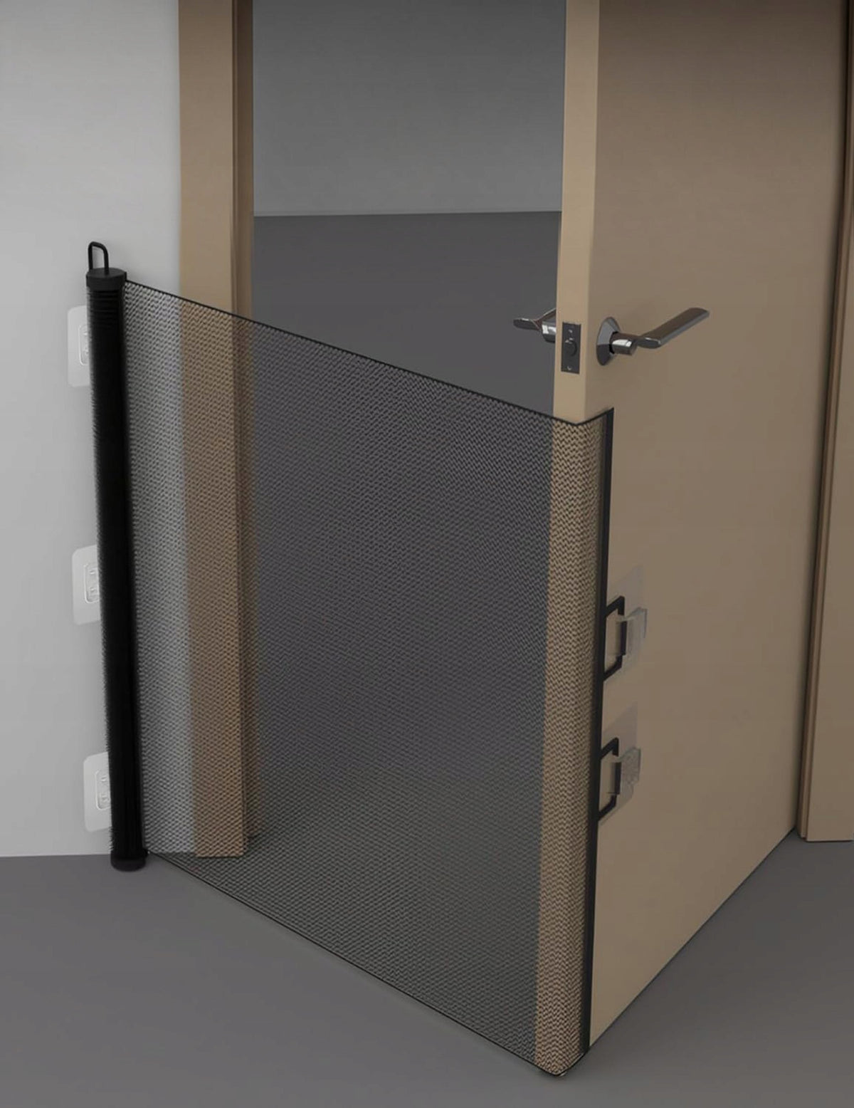GATE SLIDING BARRIER 130X78CM FOR KITCHEN AND STAIRS, PROTECTION Material metal