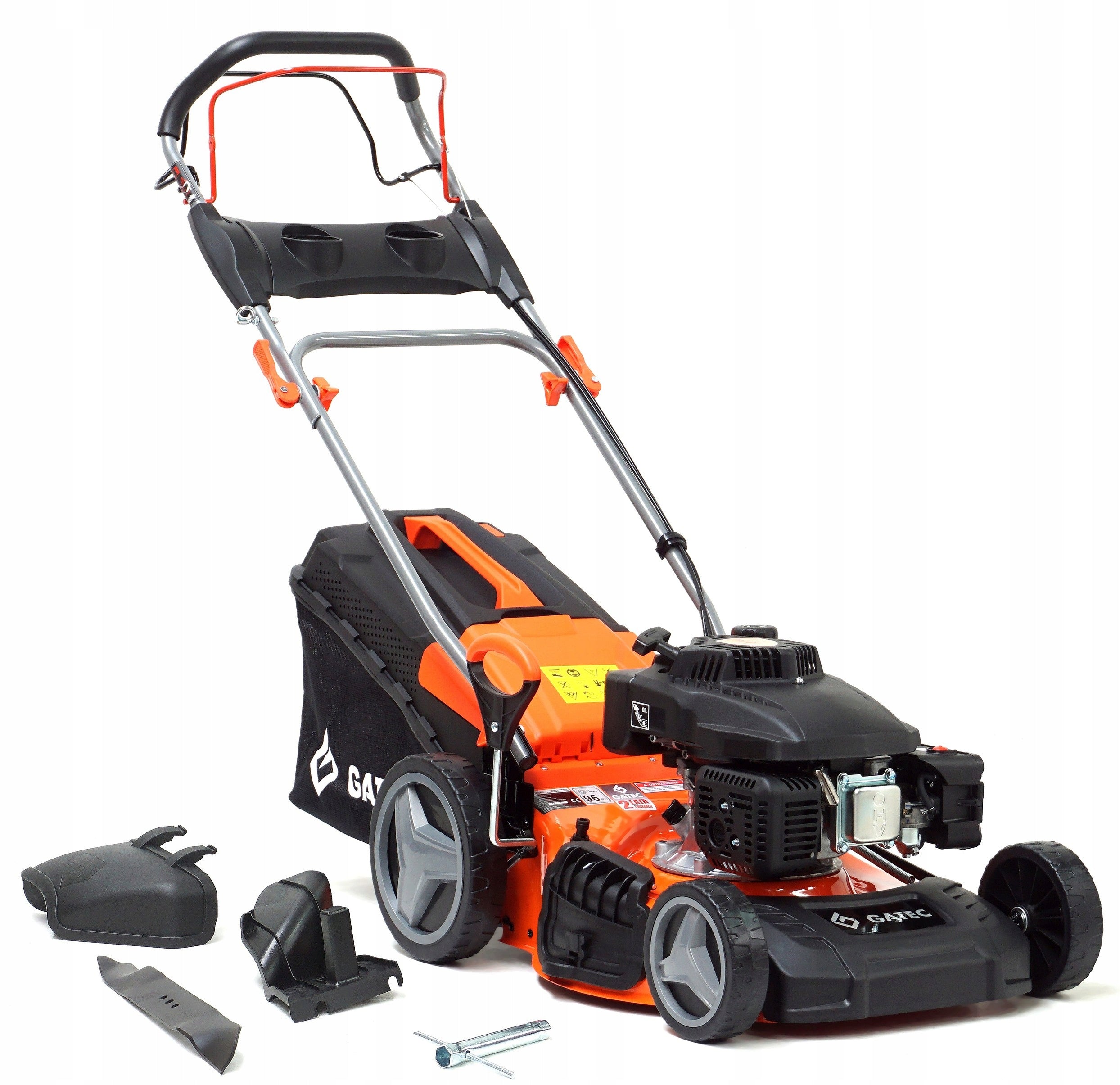 GATEC petrol lawn mower with drive / 46 cm, 161 cm3, 4in1, cast iron sleeve