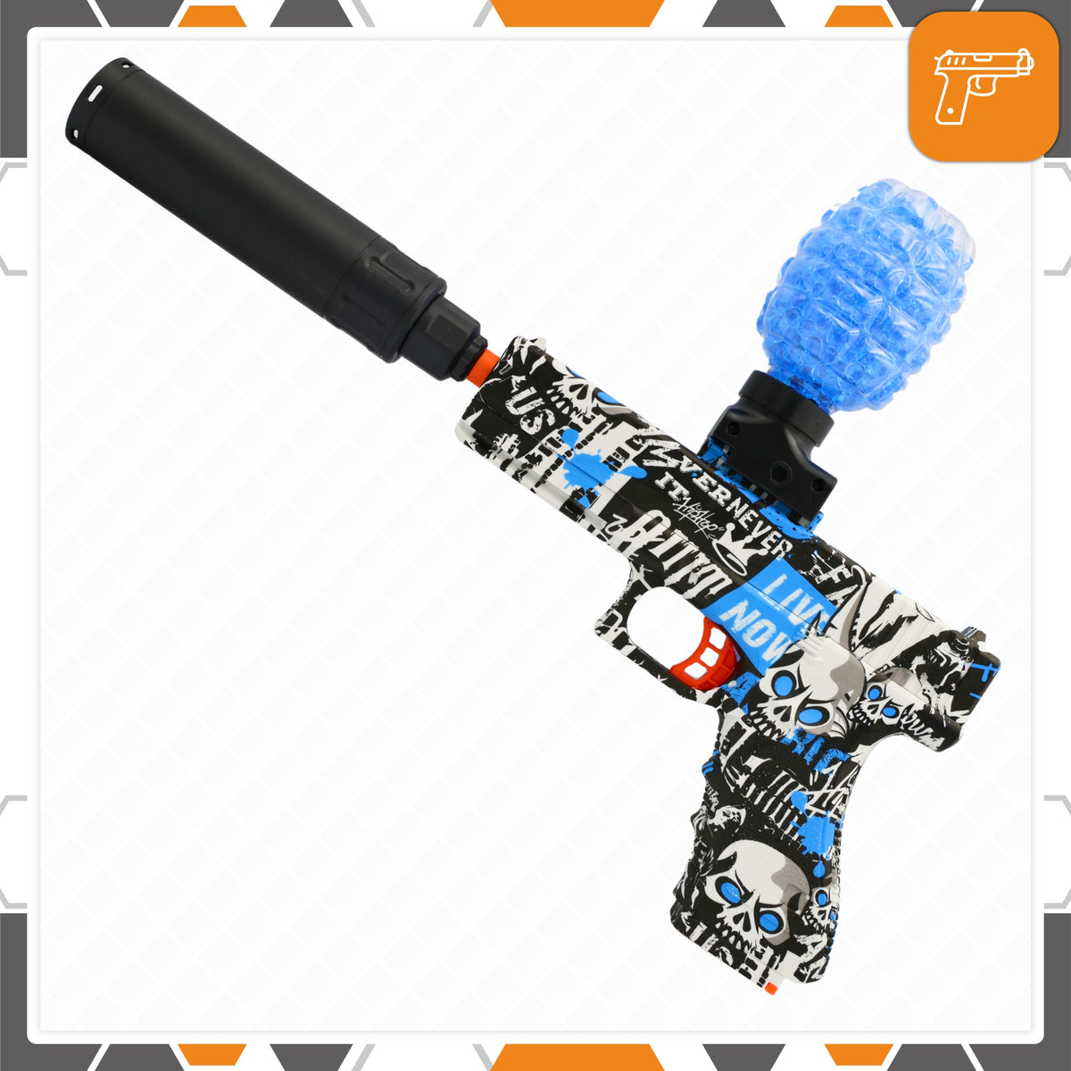 GEL BALL GUN AUTOMATIC RIFLE LARGE + FREEBIE 3000 BALLS Color multicolor