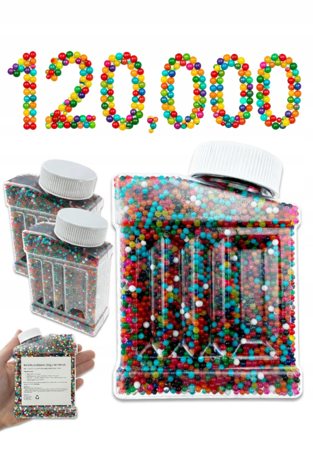 GEL BALLS 7-8mm 120 000 PCS FOR WATER GEL GUN RIFLE GUN